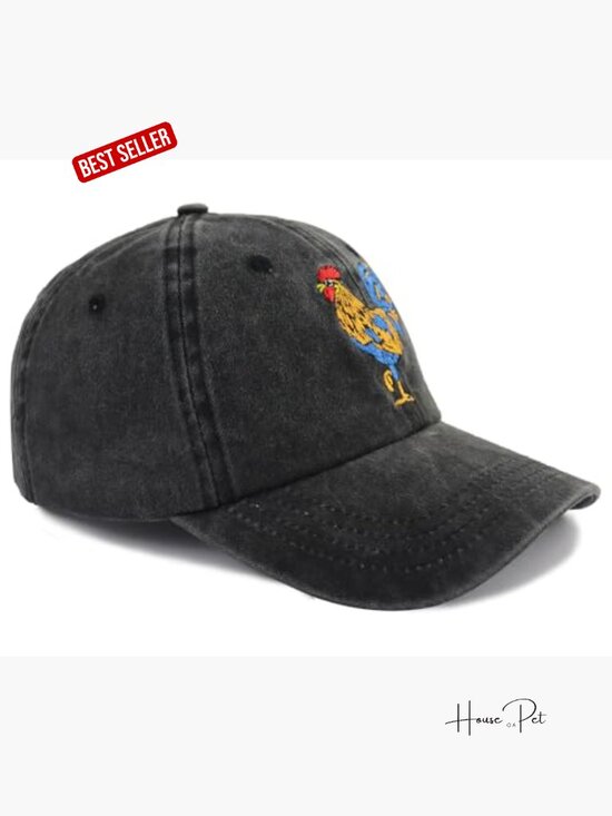 Adjustable Embroidered Chicken Dad Baseball Cap, Rooster Hat for Farm Lovers main image 4